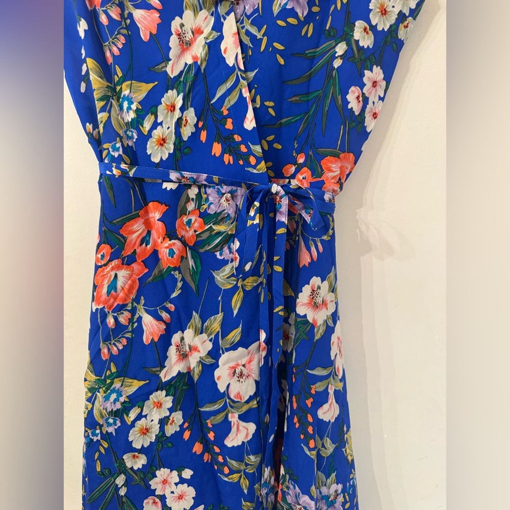 NWT Yumi Kim XS Amalfi Coast SoHo Mixer Silk Vibrant Blue Floral Mini Dress - Picture 15 of 16